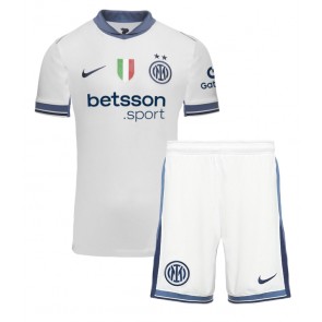 Inter Milan Dětské Venkovní dres komplet 2024-25 Krátký Rukáv (+ trenýrky)